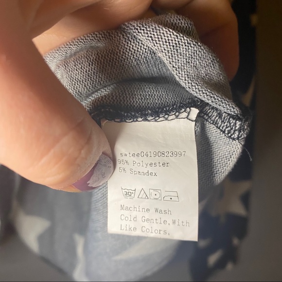 Shein Star Print Heather Knit Pullover - Picture 7 of 9